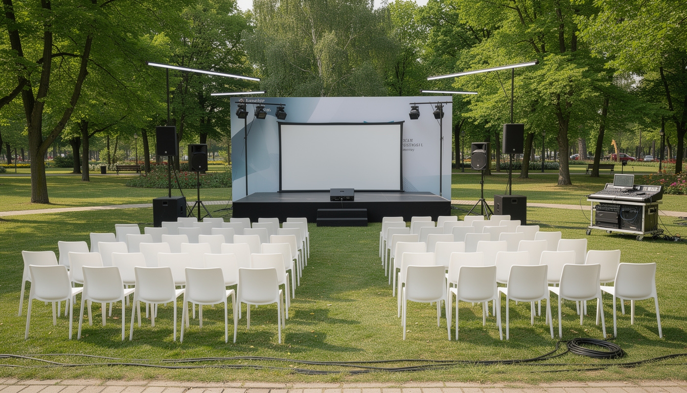 Firmowy event plenerowy z nagłośnieniem